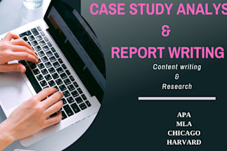 write case study analysis, apa paper, research and summaries