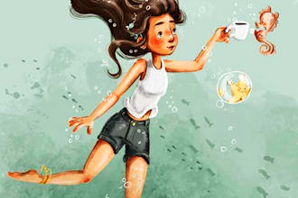 draw children book illustration and children book illustration