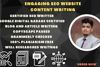 be providing professional content and copywriting