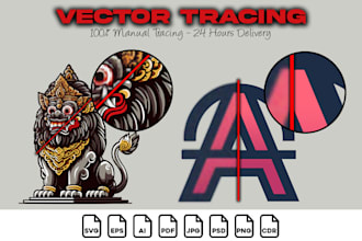 vector trace redraw your logo or image to high resolution