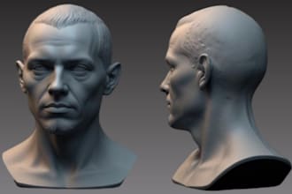 sculpt realistic 3d face and head models for 3d printing