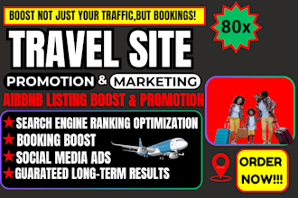 promote your travel site, boost hotel airbnb bookings, and optimize your website