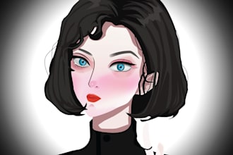 draw realistic pencil portrait, vector illustrations, canvas painting, anime