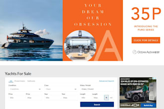 design renting or selling website for car, yacht, truck, motor dealer website