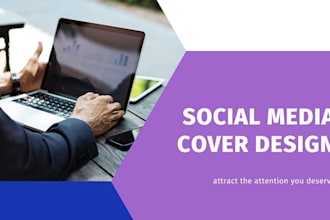 design facebook,  linkedin, pinterest, youtube, and x covers