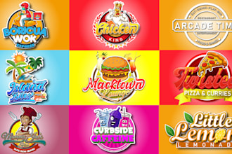 design restaurant, bbq, and fast food logo
