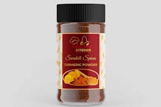 create food spices, pouches, jar labels, and packaging