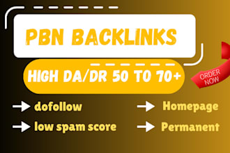 do high quality dr da 50 to 70 seo dofollow backlinks