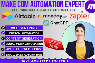 make com automation airtable make com scenario zapier vapi n8n make API zoho