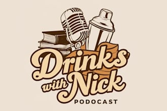 design extraordinary drink logo with nick podcast