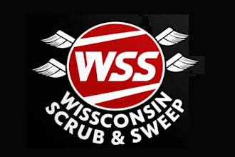 design floor cleaning or washing machine logo