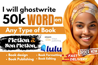ghostwrite 50,000 words ebook as a book ghost book writer, ghost ebook writer