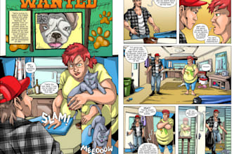 draw illustrations comic book art design characters