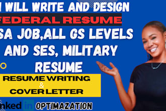 write federal resume USA job all gs levels and ses and military resume