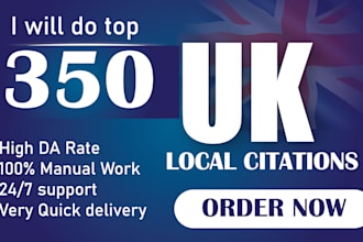 create 350 UK local citations to boost your local SEO rankings