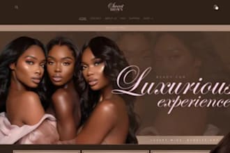 build luxury hair extension website using shopify store or woocommerce website