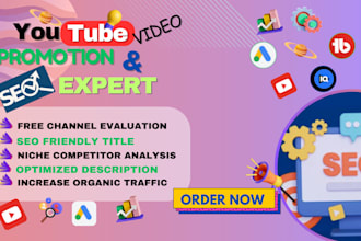 do youtube video SEO and promotion with targeted audience