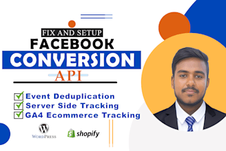 setup facebook pixel conversion API, ga4 server side, and google tag manager