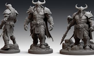 sculpt 3d miniature, warhammer, 3d statue, 3d figure for 3d printing, 3d game
