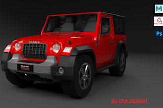 do realistic 3d car modeling, cad design, car design for 3d printing or renders