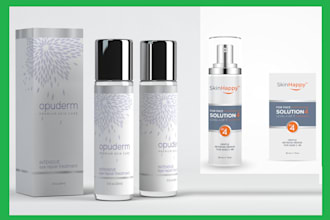 create feminine skincare cosmetic logo and products design