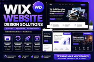 wix website design, business website redesign and wix landing page wix event
