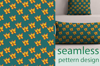 create seamless pattern design for textile