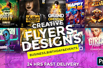 design events birthday bash night club party flyers design within in 4 hrs