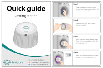 draw step by step instruction manual, user guide for your products