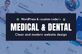 design medical, healthcare, homecare, dental, clinic website
