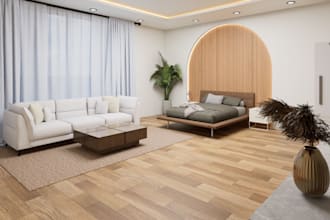 do bedroom, bathroom interior design in 3d with renders