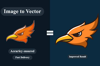 perfectly recreate your logo or image into vector