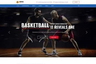 design a basketball academy website, soccer academy website