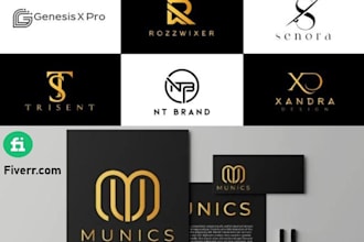 do modern minimalist business logo design for your brand unlimited revision