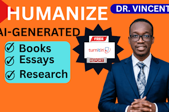humanize your ai generated essay, article, dissertation, or book