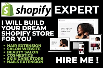 build shopify hair extension store design lash extension shopify beauty website