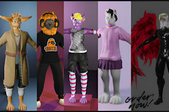 create stylized 3d animal character modeling and rendering