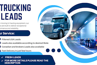 provide fresh trucking leads from fmcsa database