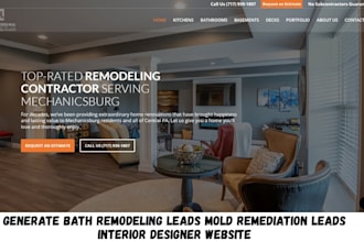 generate bath remodeling leads mold remediation leads interior designer website