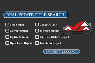 provide property title search report for you