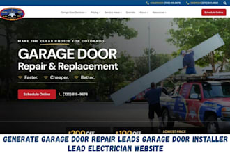 generate garage door repair leads garage door installer lead electrician website
