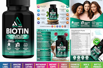 design amazon product listing images a plus content, ebc for supplement and all