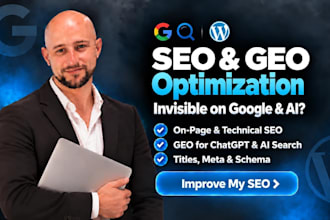 optimize your website onpage SEO and GEO for wordpress shopify wix