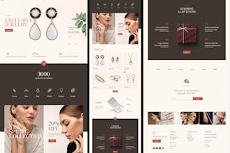 design or redesign shopify jewelry website, perfume store, bag and shoe website