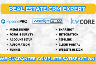 be your expert on form, website, account setup, on pipelinepro, agentcrm, kvcore