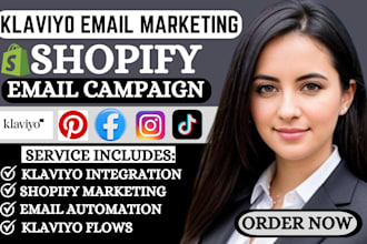 setup converting klaviyo email marketing flows, shopify marketing for ecommerce