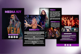 design attractive media kit ,press kit and epk