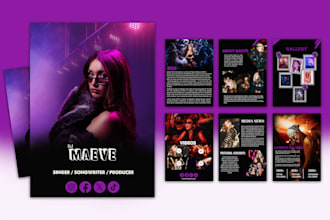 design attractive media kit ,press kit and epk