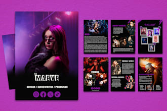 design attractive media kit ,press kit and epk