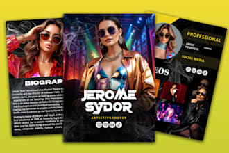 design attractive media kit ,press kit and epk
